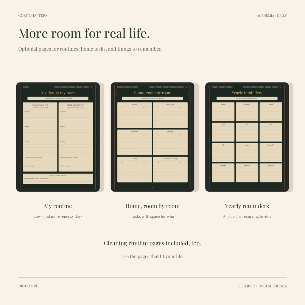 Fall Daily Planner — Academia