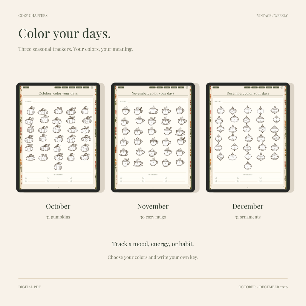 Fall Weekly Planner — Vintage